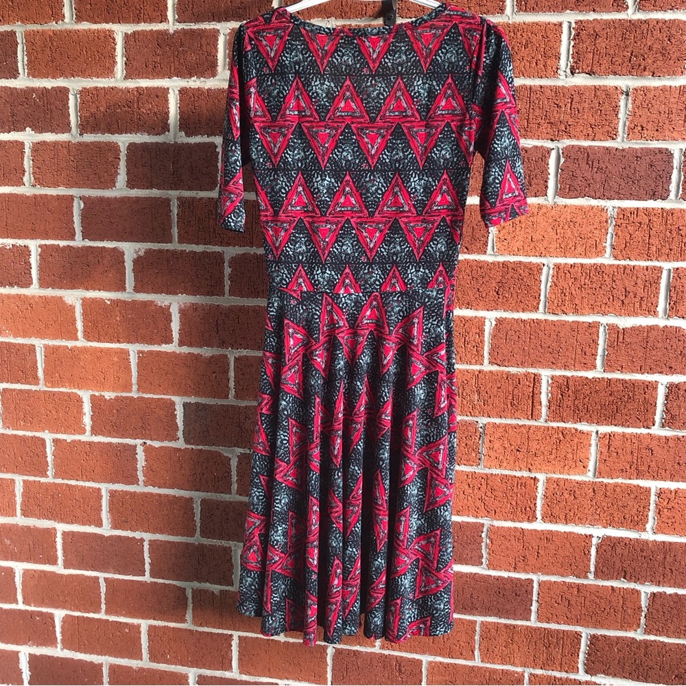 LuLaRoe Dress | Geometric Triangle Pattern | Size Small —#003 - Picture 3 of 9